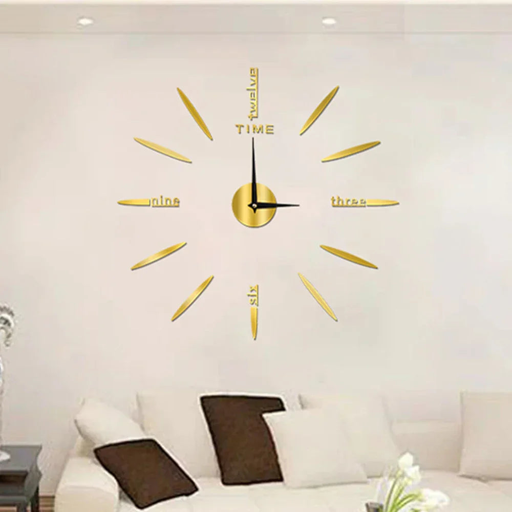 Large Unique Style Acrylic Wall Clock for Home Decor-Orizon Depot