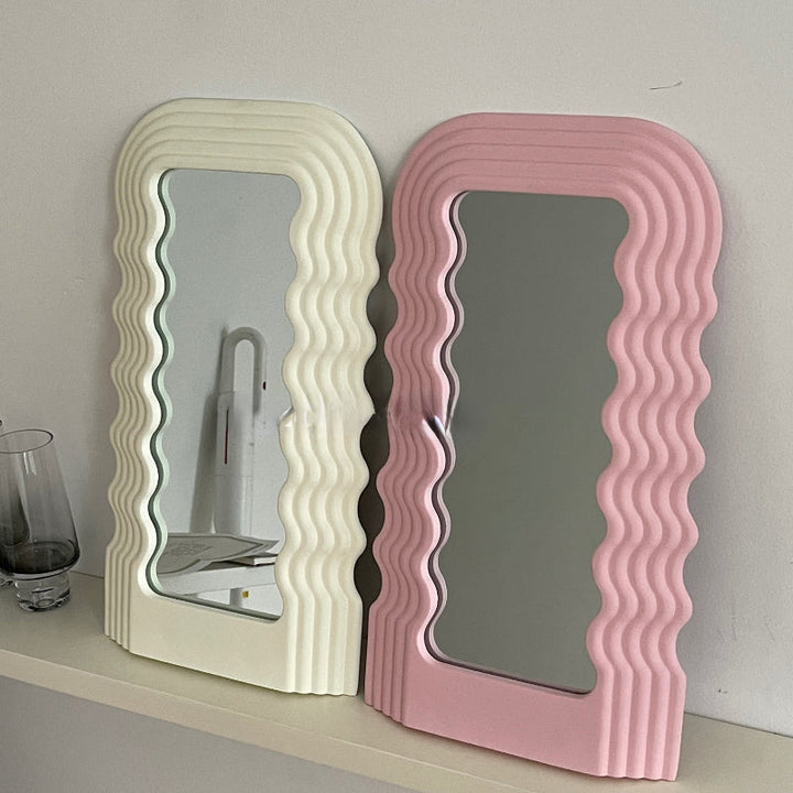 Wave Shock Retro Mirror - Stylish Reflective Decor for Any Space-Orizon Depot