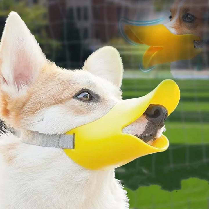 Adjustable Silicone Duck Muzzle for Dogs - Anti-Bite Barking Accessory