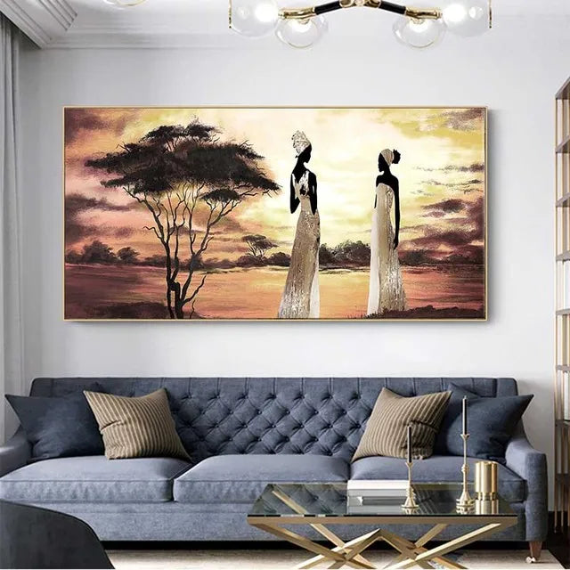 Abstract African Woman Canvas Art for Plus Sizes - Unique Decor-Orizon Depot