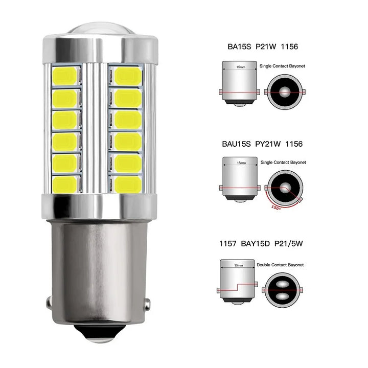 1 PCS 1156/1157 LED Signal Light Bulb 12V 7000K White