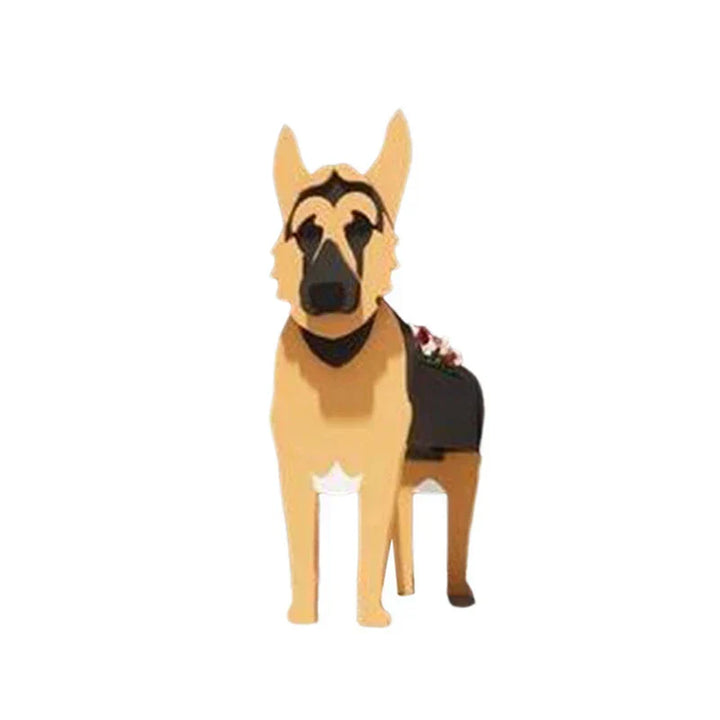 Dog Plant Container - Pawsome Flower Pot for Various Breeds-Orizon Depot