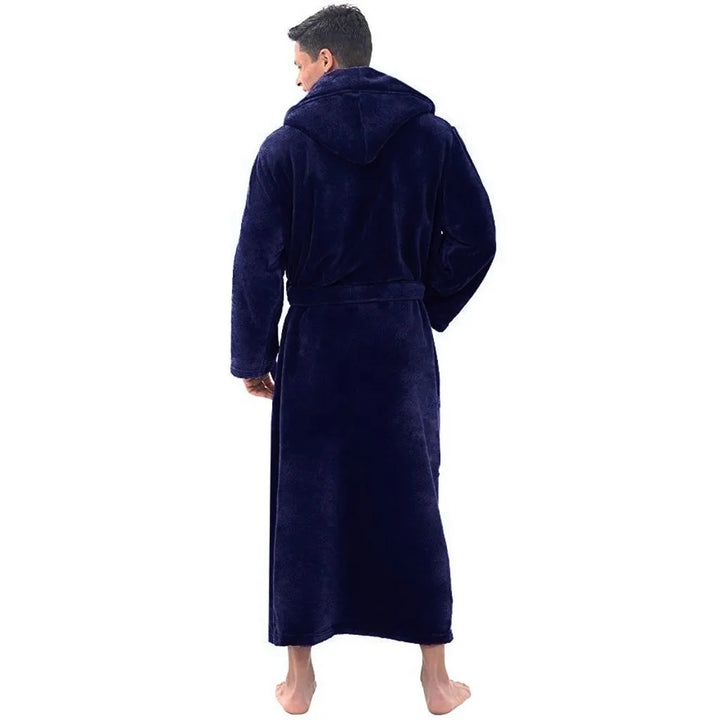 Cozy Hooded Bathrobe for Men - Perfect for Relaxation and Comfort-Orizon Depot