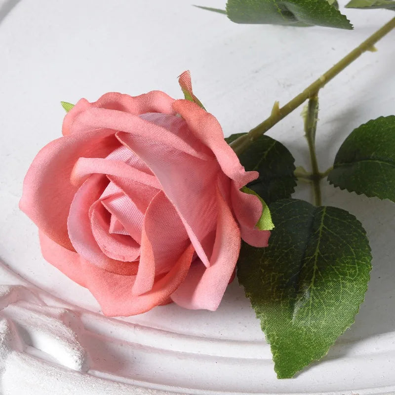 Realistic Velvet Silk Rose Bouquet - 20 Pieces-Orizon Depot