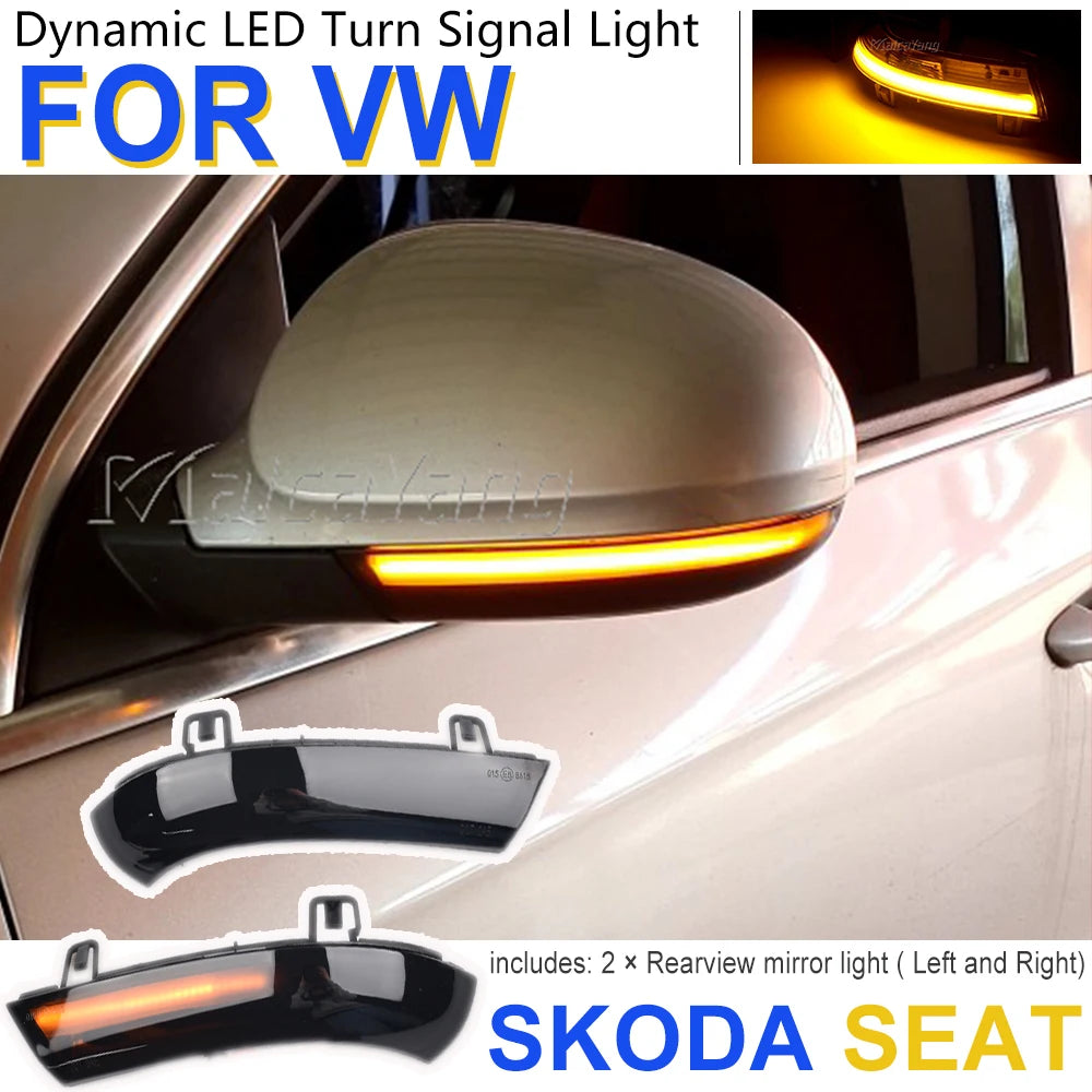 Dynamic LED Turn Signal Light for VW Passat, Golf, Jetta, Sharan
