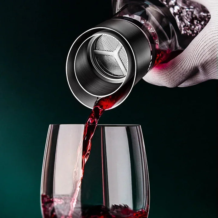 1500ml Lead-Free Crystal Iceberg Decanter for Red Wine Serving-Orizon Depot
