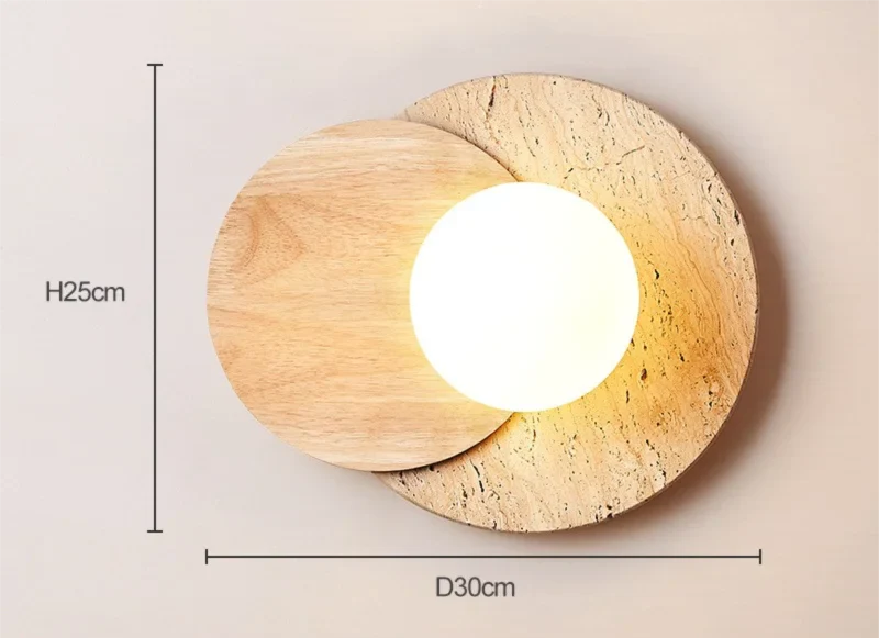 Natural Texture Wall Lamp | Modern Wabi-Sabi Style Lighting