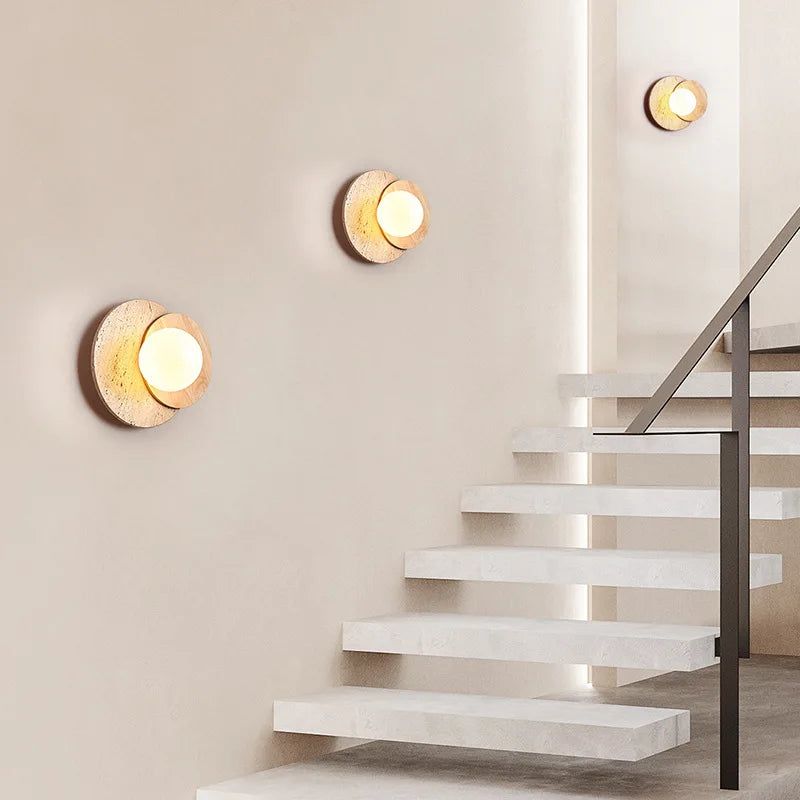 Natural Texture Wall Lamp | Modern Wabi-Sabi Style Lighting