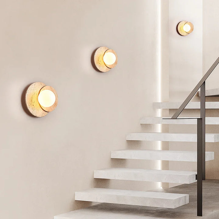 Natural Texture Wall Lamp | Modern Wabi-Sabi Style Lighting