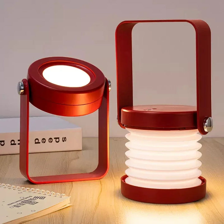 Portable Wooden Handle Lantern | Rechargeable Folding Table Lamp