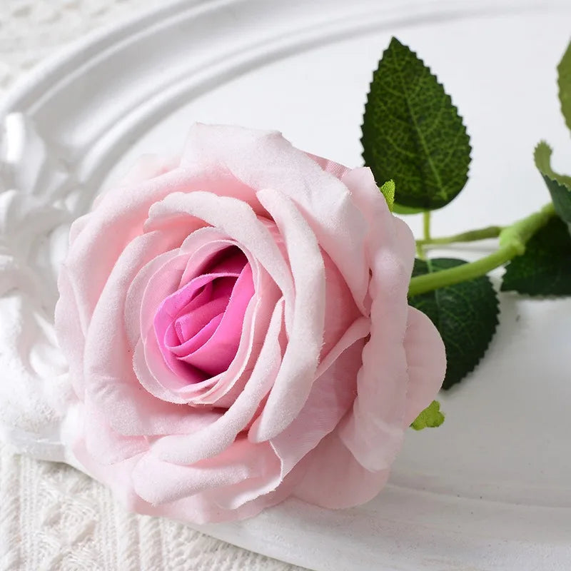 Realistic Velvet Silk Rose Bouquet - 20 Pieces-Orizon Depot