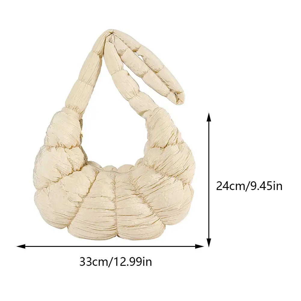 Puff Croissant Shoulder Bag - Stylish and Versatile Handbag-Orizon Depot
