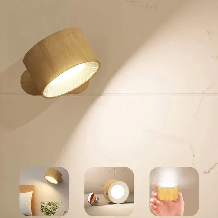 Wireless Wall Lamp - 360° Rotation, Dimmable, Rechargeable Light-Orizon Depot