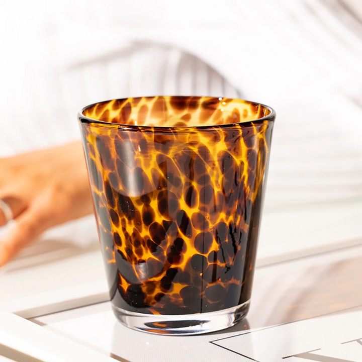 Leopard Retro Drinking Glass - Stylish and Unique Drinkware-Orizon Depot