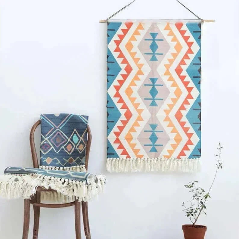 Macrame Hanging Cotton Area Rug for Home Decor-Orizon Depot