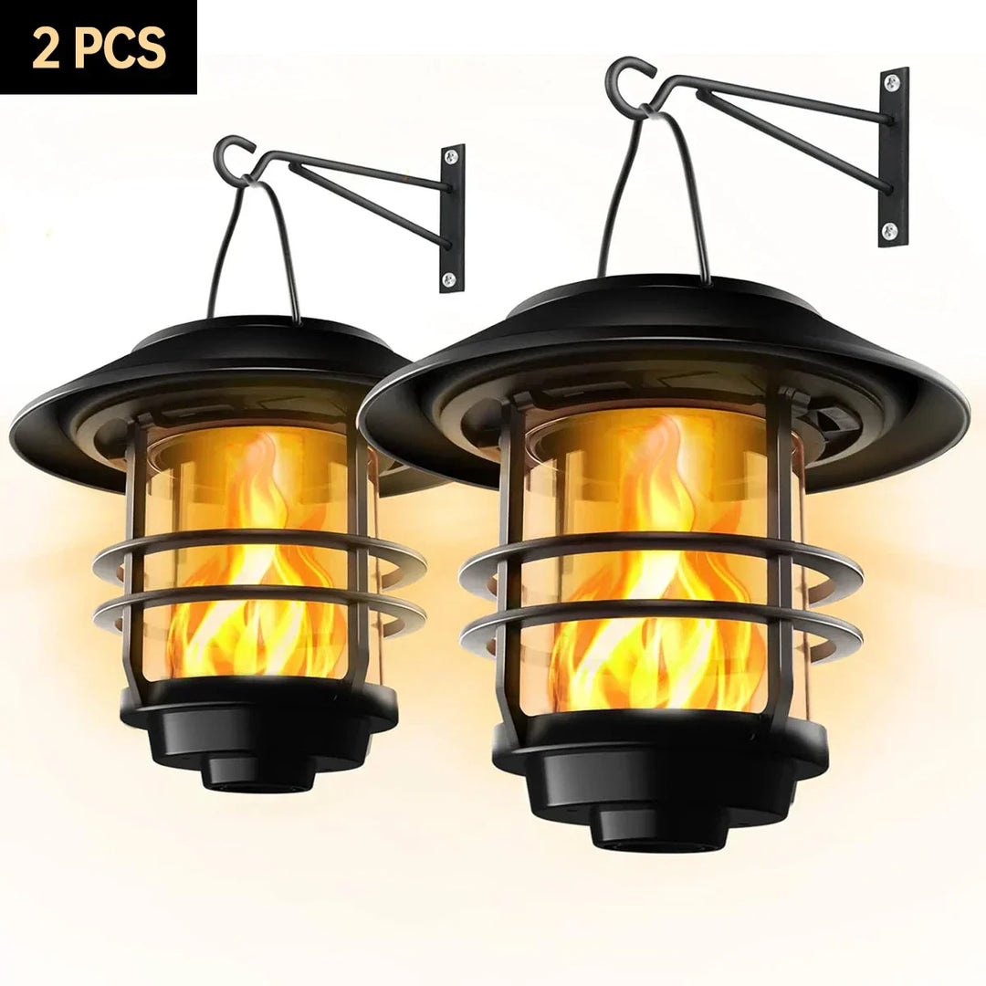 Solar Wireless Waterproof Flickering Sun Flame Lantern Light-Orizon Depot