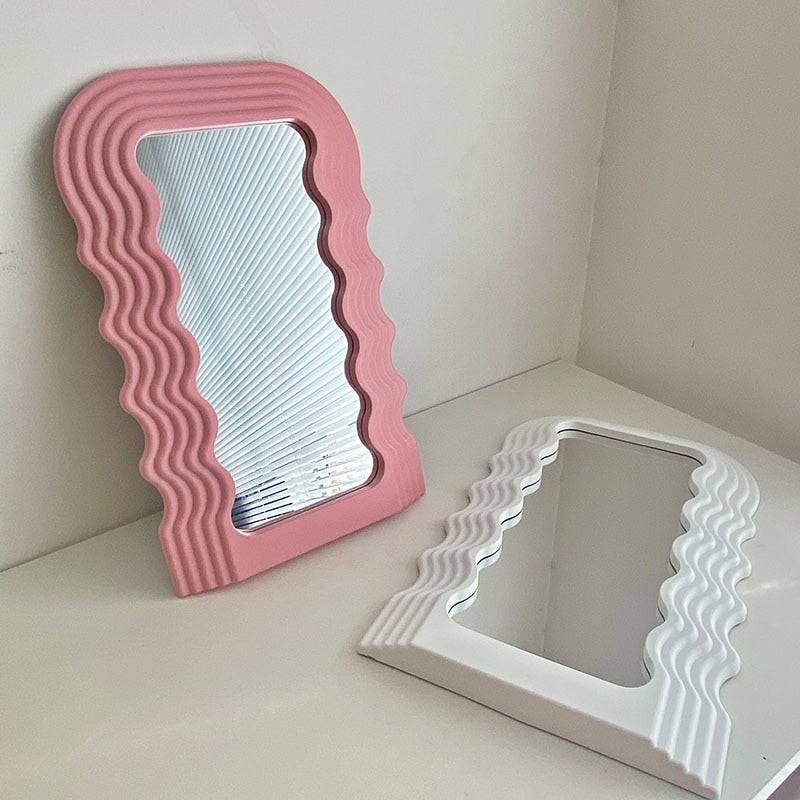 Wave Shock Retro Mirror - Stylish Reflective Decor for Any Space-Orizon Depot