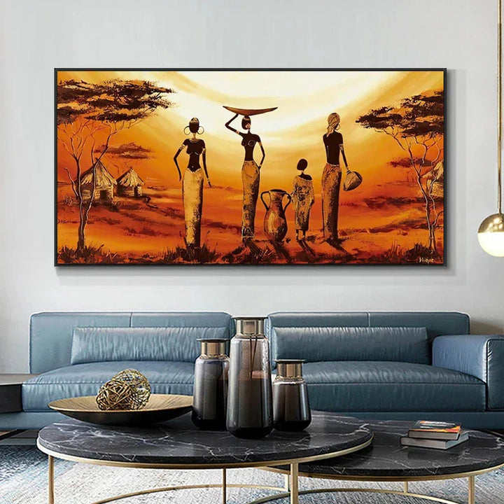 Abstract African Woman Canvas Art for Plus Sizes - Unique Decor-Orizon Depot