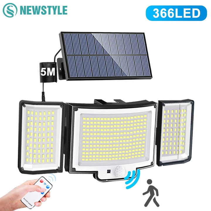 Solar Powered Motion Sensor Outdoor Security Light
