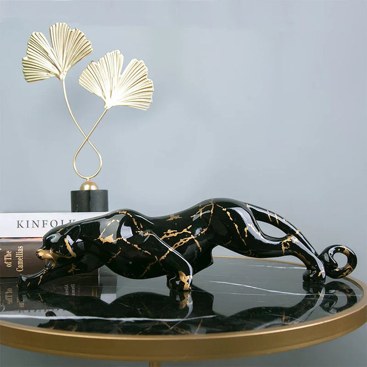 Elegant Jaguar Stone Sculptor - Unique Home Décor Accent Piece-Orizon Depot