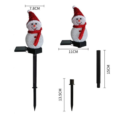 Christmas's Solar-Powered Snowman Outdoor Stake Lights for Decoration