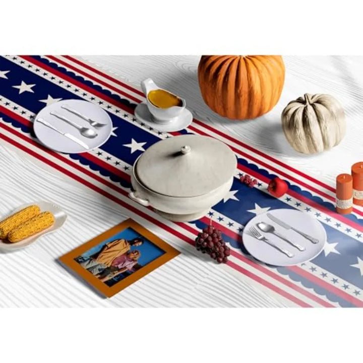 Patriotic Stars Table Runner for 4th of July Decor