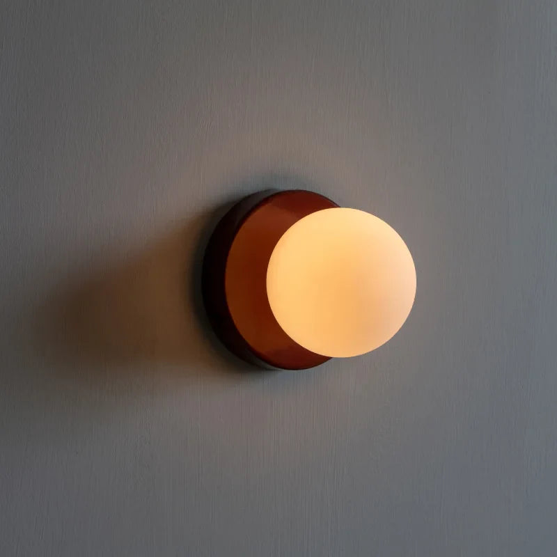 Modern Colored Glass Macaron LED Wall Light Fixture