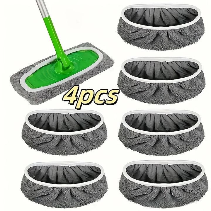 Effortless Floor Cleaning with Reusable High-Absorbency Microfiber Mop Pads