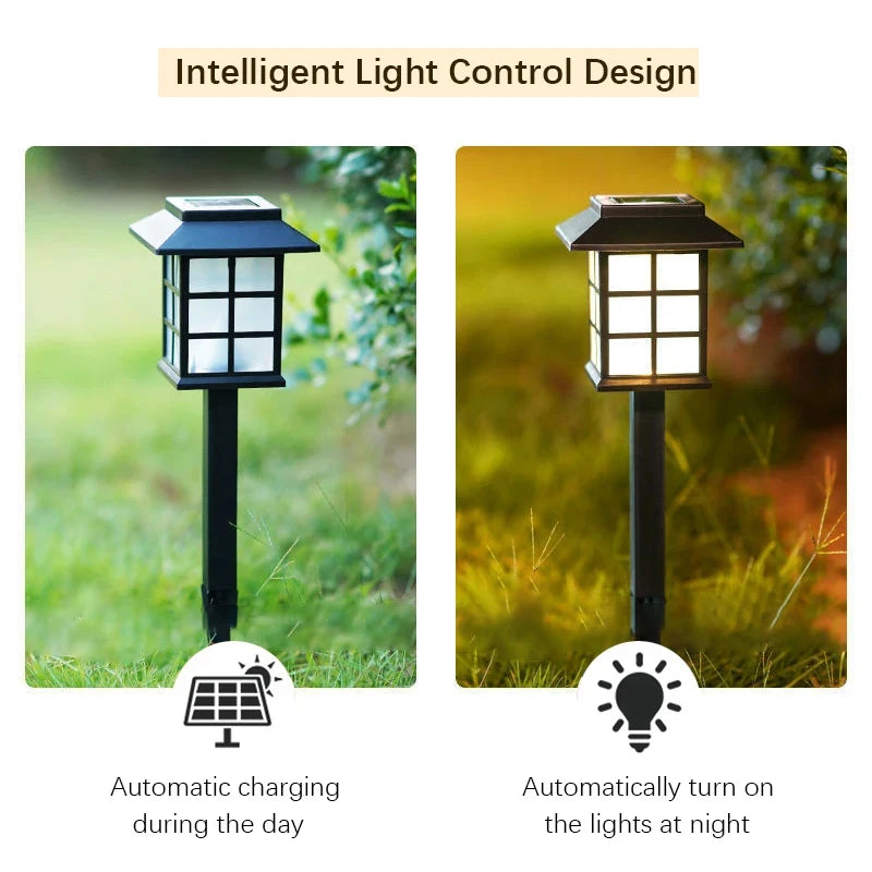 8 Pack Solar Garden Pathway Lights for Outdoor Yard and Walkway Decor