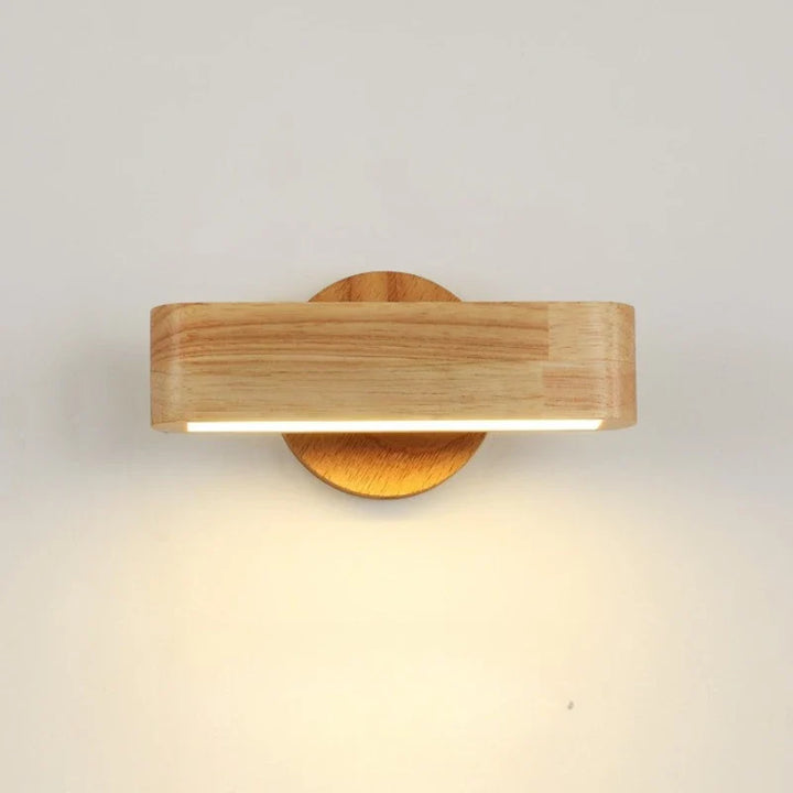 Rotating Wall Lamp | Solid Wood and Aluminum Modern Design