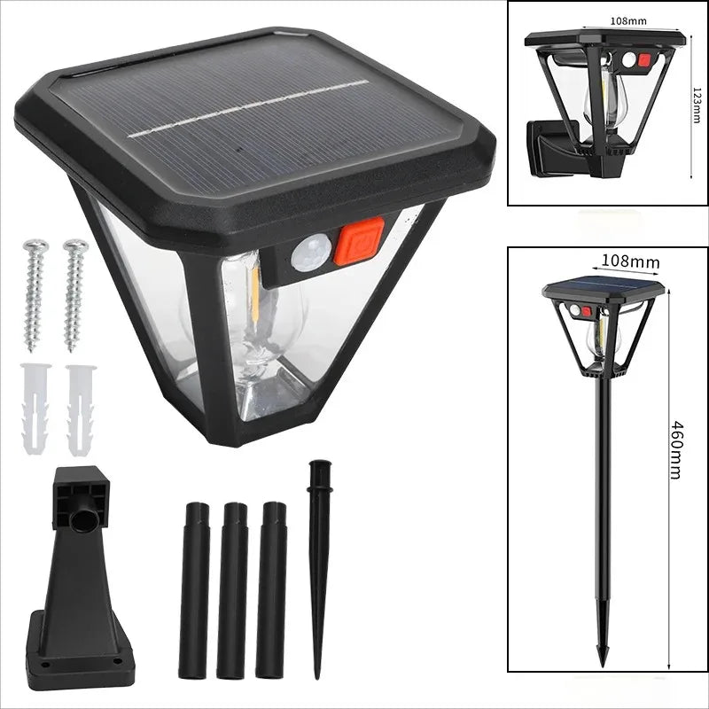 Solar Pathway Light with Motion Sensor LED Waterproof Outdoor Light