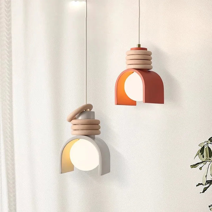 Japanese Minimalist Resin Pendant Light for Modern Interiors