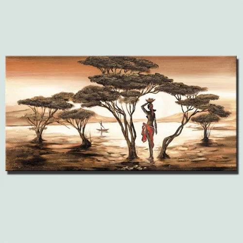 Abstract African Woman Canvas Art for Plus Sizes - Unique Decor-Orizon Depot