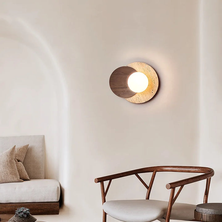 Natural Texture Wall Lamp | Modern Wabi-Sabi Style Lighting