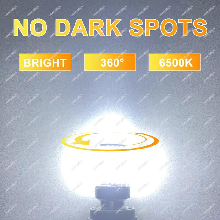 LED Signal Light Bulb Set for Car Turn Signal Tail Reverse Lights 6500K White