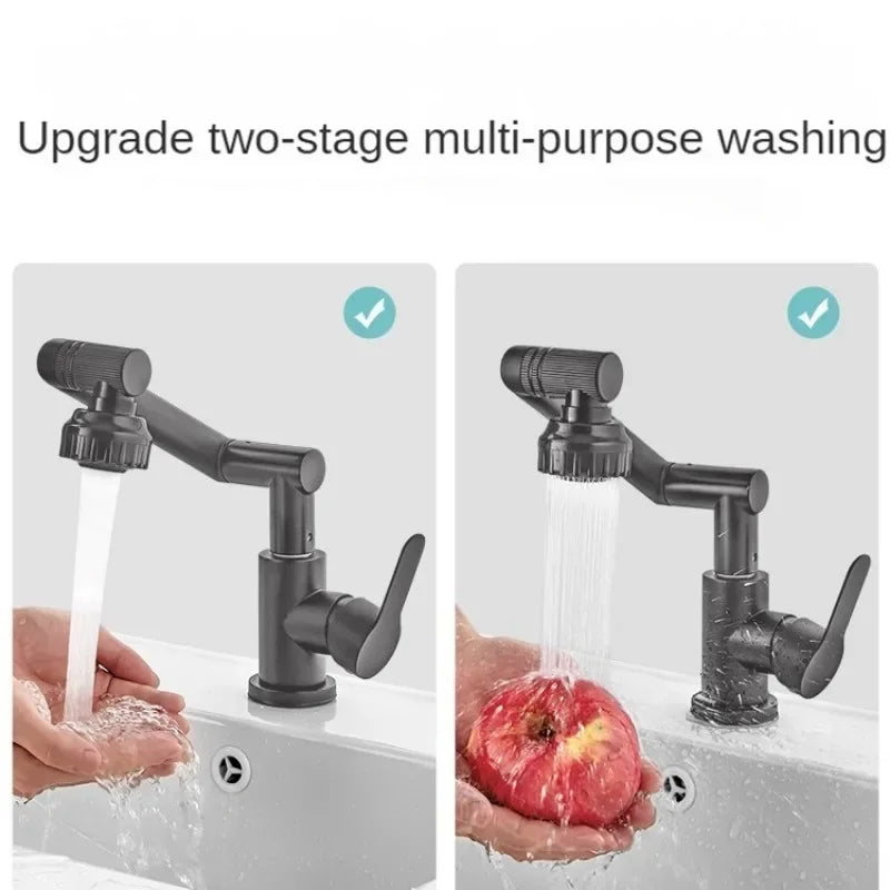 Universal Swivel Arm Faucet with Spray Water Protection-Orizon Depot