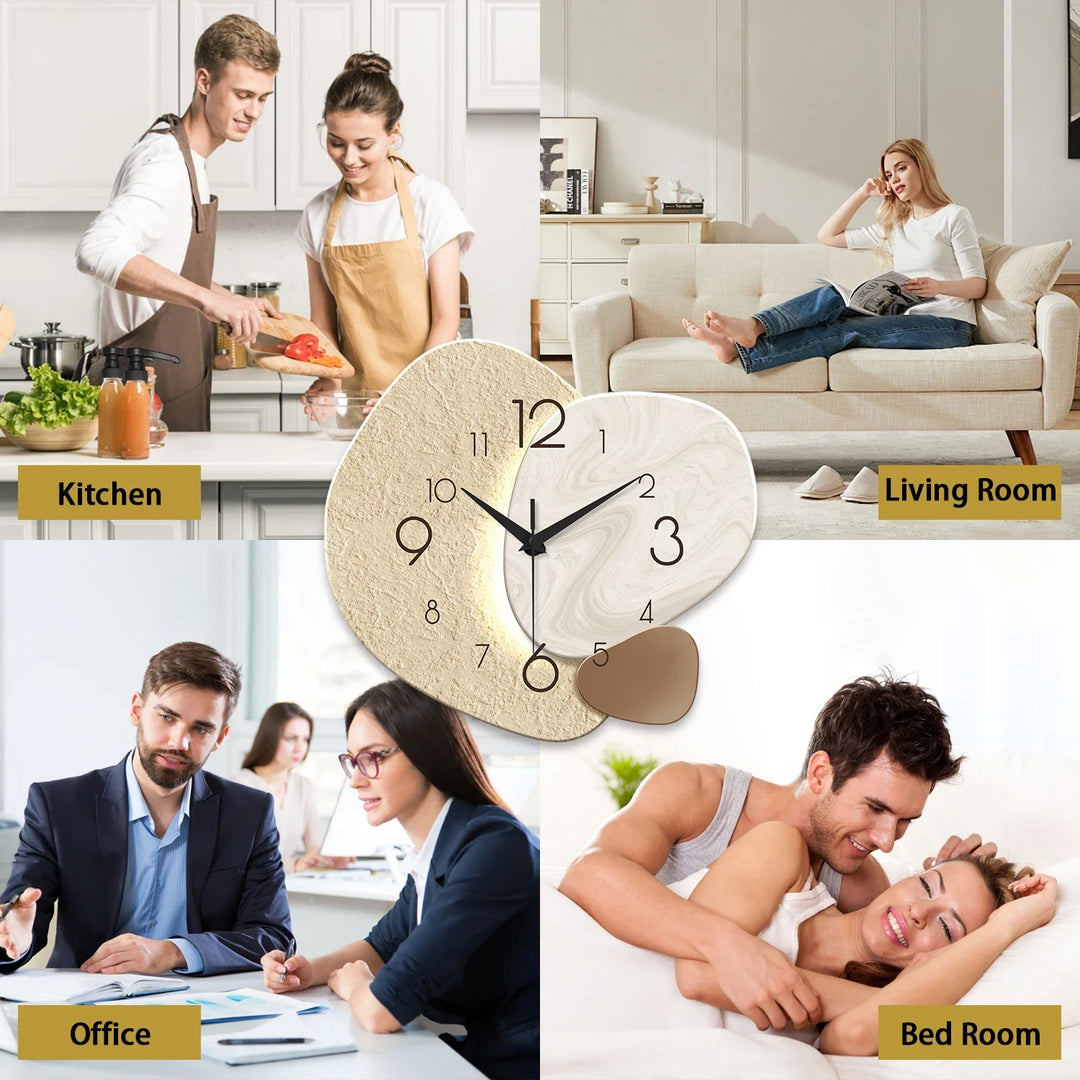Modern Simple Wall Clock | Silent Quartz Design for Home Decor