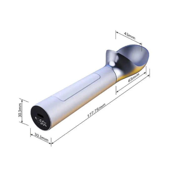 Heated Ice Cream Scooper with LED Display for Easy Serving-Orizon Depot
