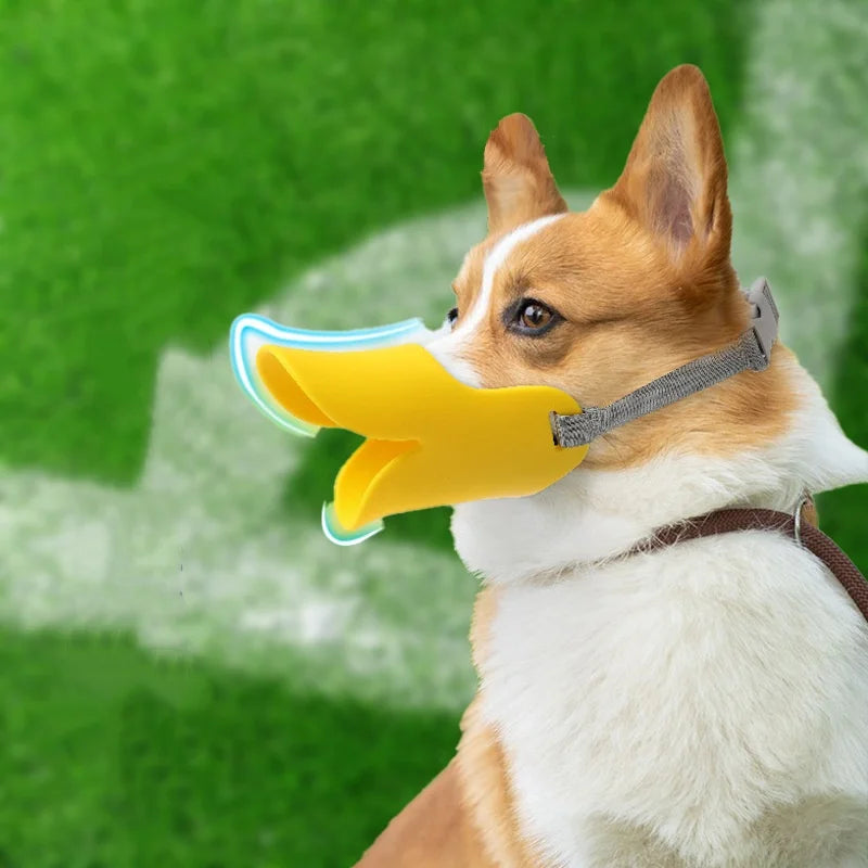 Adjustable Silicone Duck Muzzle for Dogs - Anti-Bite Barking Accessory