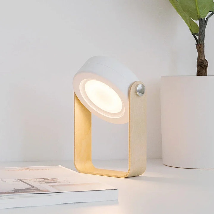 Portable Wooden Handle Lantern | Rechargeable Folding Table Lamp
