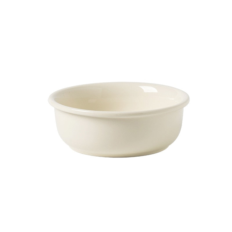 Ceramic Elevated Cat Bowl with Wooden Stand for Comfortable Feeding-Orizon Depot