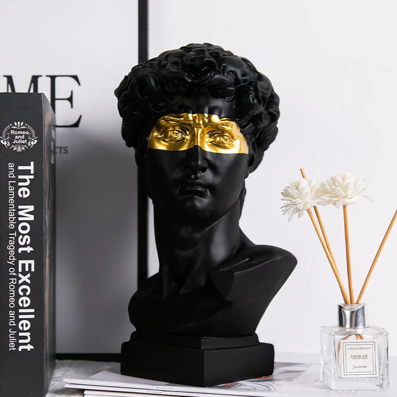 European Home Decor David Head Resin Statue - Modern Abstract Bust-Orizon Depot
