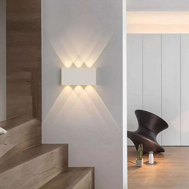 Rechargeable Wall Lamp | Minimalist Wood-Grain Style
