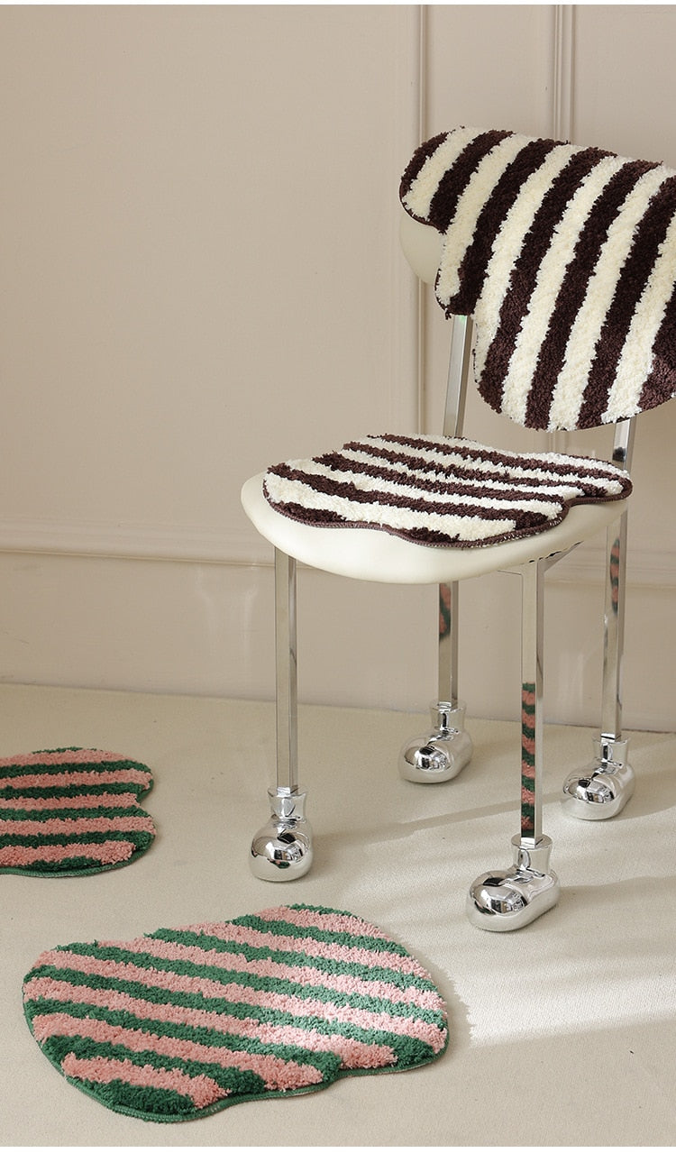 Quilted Striped Chair Cushion for Comfort and Style-Orizon Depot