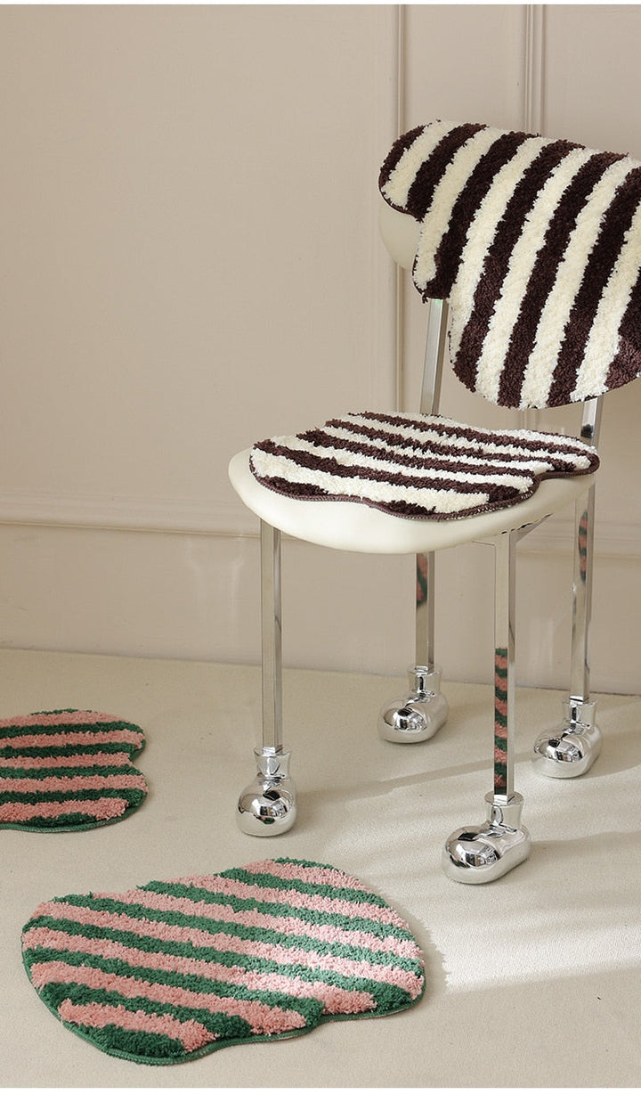 Quilted Striped Chair Cushion for Comfort and Style-Orizon Depot