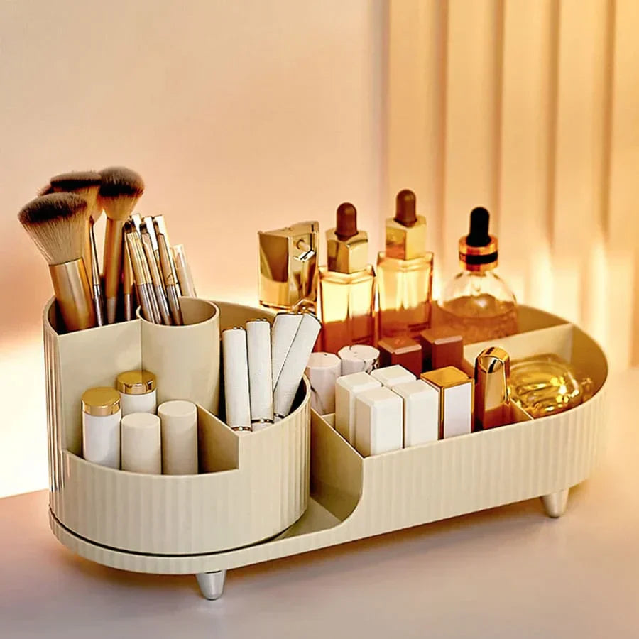 Luxury Beauty Organizer with Slim Rotating Design-Orizon Depot
