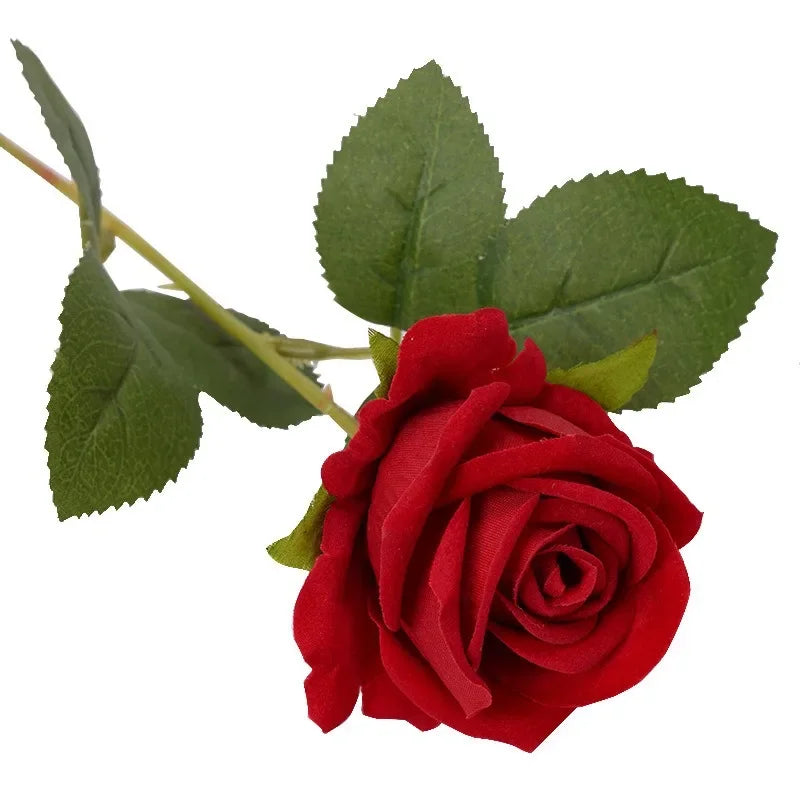 Realistic Velvet Silk Rose Bouquet - 20 Pieces-Orizon Depot