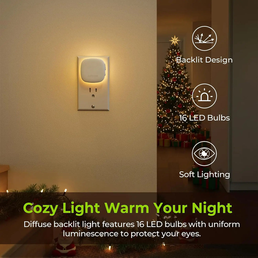 Dimmable Motion Sensor LED Night Light, 2 Pack