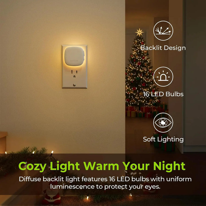 Dimmable Motion Sensor LED Night Light, 2 Pack