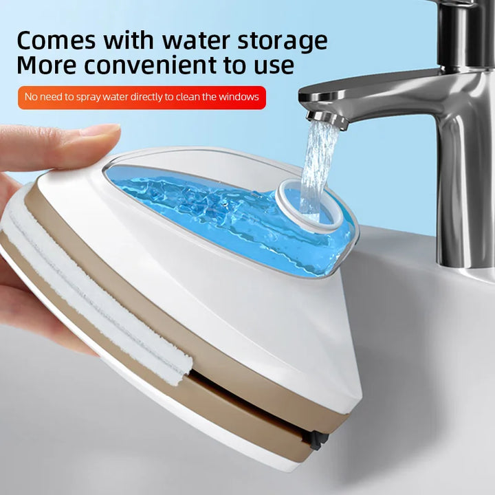 Magnetic Glass Window Cleaning Tool with Double-layer Wiper for Home